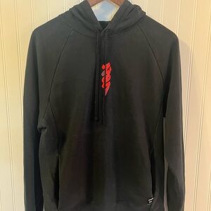 Nike Air Jordan Black Hoodie with Red Logo Mens M basketball, sports, volleyball